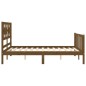 vidaXL Giroletto con Testiera Miele 4FT Small Double in Legno Massello vidaXL Giroletto con Testiera Miele 4FT Small Double in Legno Massello
