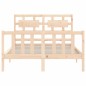vidaXL Giroletto con Testiera 140x190 cm in Legno Massello vidaXL Giroletto con Testiera 140x190 cm in Legno Massello