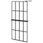 Parete Doccia Walk in Mensola Nera 90x195cm Vetro ESG Alluminio Parete Doccia Walk in Mensola Nera 90x195cm Vetro ESG Alluminio