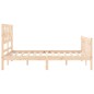 vidaXL Giroletto con Testiera 120x200 cm in Legno Massello vidaXL Giroletto con Testiera 120x200 cm in Legno Massello