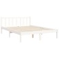 vidaXL Giroletto con Testiera Bianco 120x200 cm in Legno Massello vidaXL Giroletto con Testiera Bianco 120x200 cm in Legno Massello