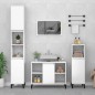Set Mobili da Bagno 3 pz Bianco in Legno Multistrato Set Mobili da Bagno 3 pz Bianco in Legno Multistrato