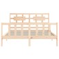 vidaXL Giroletto con Testiera 5FT King Size in Legno Massello vidaXL Giroletto con Testiera 5FT King Size in Legno Massello