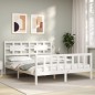 vidaXL Giroletto senza Materasso Bianco 160x200 cm Legno Massello Pino vidaXL Giroletto senza Materasso Bianco 160x200 cm Legno Massello Pino