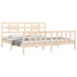 vidaXL Giroletto con Testiera Super King Size in Legno Massello vidaXL Giroletto con Testiera Super King Size in Legno Massello