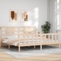 vidaXL Giroletto con Testiera Super King Size in Legno Massello vidaXL Giroletto con Testiera Super King Size in Legno Massello