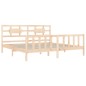 vidaXL Giroletto con Testiera Super King Size in Legno Massello vidaXL Giroletto con Testiera Super King Size in Legno Massello