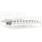 vidaXL Giroletto Testiera Bianco 6FT Super King Size in Legno Massello vidaXL Giroletto Testiera Bianco 6FT Super King Size in Legno Massello
