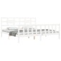 vidaXL Giroletto Testiera Bianco 6FT Super King Size in Legno Massello vidaXL Giroletto Testiera Bianco 6FT Super King Size in Legno Massello
