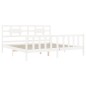 vidaXL Giroletto Testiera Bianco 6FT Super King Size in Legno Massello vidaXL Giroletto Testiera Bianco 6FT Super King Size in Legno Massello