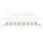 vidaXL Giroletto Testiera Bianco 6FT Super King Size in Legno Massello vidaXL Giroletto Testiera Bianco 6FT Super King Size in Legno Massello