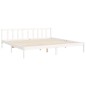 vidaXL Giroletto Testiera Bianco 6FT Super King Size in Legno Massello vidaXL Giroletto Testiera Bianco 6FT Super King Size in Legno Massello