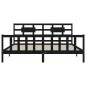 vidaXL Giroletto con Testiera Nero 6FT Super King Size Legno Massello