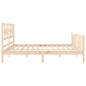vidaXL Giroletto con Testiera 200x200 cm in Legno Massello