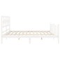 vidaXL Giroletto con Testiera Bianco 200x200 cm in Legno Massello vidaXL Giroletto con Testiera Bianco 200x200 cm in Legno Massello