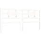 vidaXL Giroletto con Testiera Bianco 200x200 cm in Legno Massello vidaXL Giroletto con Testiera Bianco 200x200 cm in Legno Massello