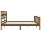 vidaXL Giroletto con Testiera Miele 200x200 cm in Legno Massello