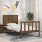 vidaXL Giroletto con Testiera Miele 2FT6 Small Single Legno Massello vidaXL Giroletto con Testiera Miele 2FT6 Small Single Legno Massello
