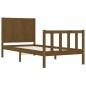 vidaXL Giroletto con Testiera Miele 2FT6 Small Single Legno Massello vidaXL Giroletto con Testiera Miele 2FT6 Small Single Legno Massello