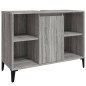 Set Mobili da Bagno 3 pz Grigio Sonoma in Legno Multistrato Set Mobili da Bagno 3 pz Grigio Sonoma in Legno Multistrato