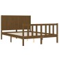 vidaXL Giroletto con Testiera Miele 4FT Small Double in Legno Massello vidaXL Giroletto con Testiera Miele 4FT Small Double in Legno Massello