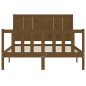 vidaXL Giroletto con Testiera Miele 4FT Small Double in Legno Massello vidaXL Giroletto con Testiera Miele 4FT Small Double in Legno Massello