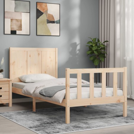 vidaXL Giroletto con Testiera 90x200 cm in Legno Massello