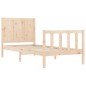 vidaXL Giroletto con Testiera 90x200 cm in Legno Massello vidaXL Giroletto con Testiera 90x200 cm in Legno Massello