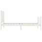 vidaXL Giroletto con Testiera Bianco 90x200 cm in Legno Massello vidaXL Giroletto con Testiera Bianco 90x200 cm in Legno Massello