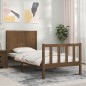 vidaXL Giroletto con Testiera Miele 100x200 cm in Legno Massello