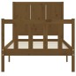 vidaXL Giroletto con Testiera Miele 100x200 cm in Legno Massello