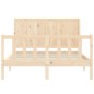 vidaXL Giroletto con Testiera 120x200 cm in Legno Massello vidaXL Giroletto con Testiera 120x200 cm in Legno Massello