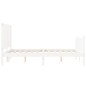 vidaXL Giroletto con Testiera Bianco 120x200 cm in Legno Massello vidaXL Giroletto con Testiera Bianco 120x200 cm in Legno Massello