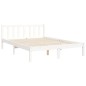 vidaXL Giroletto con Testiera Bianco 120x200 cm in Legno Massello vidaXL Giroletto con Testiera Bianco 120x200 cm in Legno Massello