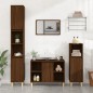 Set Mobili da Bagno 3 pz Rovere Marrone in Legno Multistrato Set Mobili da Bagno 3 pz Rovere Marrone in Legno Multistrato