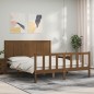 vidaXL Giroletto con Testiera Miele 5FT King Size in Legno Massello vidaXL Giroletto con Testiera Miele 5FT King Size in Legno Massello