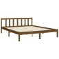 vidaXL Giroletto con Testiera Miele 5FT King Size in Legno Massello vidaXL Giroletto con Testiera Miele 5FT King Size in Legno Massello