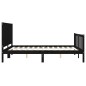 vidaXL Giroletto con Testiera Nero 5FT King Size in Legno Massello vidaXL Giroletto con Testiera Nero 5FT King Size in Legno Massello