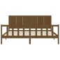 vidaXL Giroletto con Testiera Miele 200x200 cm in Legno Massello vidaXL Giroletto con Testiera Miele 200x200 cm in Legno Massello