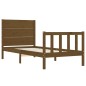 vidaXL Giroletto con Testiera Miele 3FT Single in Legno Massello