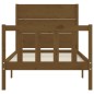 vidaXL Giroletto con Testiera Miele 3FT Single in Legno Massello