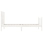 vidaXL Giroletto con Testiera Bianco 90x200 cm in Legno Massello vidaXL Giroletto con Testiera Bianco 90x200 cm in Legno Massello