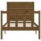 vidaXL Giroletto con Testiera Miele 90x200 cm in Legno Massello vidaXL Giroletto con Testiera Miele 90x200 cm in Legno Massello