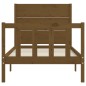 vidaXL Giroletto con Testiera Miele 100x200 cm in Legno Massello vidaXL Giroletto con Testiera Miele 100x200 cm in Legno Massello
