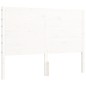vidaXL Giroletto con Testiera Bianco 120x200 cm in Legno Massello vidaXL Giroletto con Testiera Bianco 120x200 cm in Legno Massello