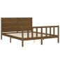 vidaXL Giroletto con Testiera Miele 5FT King Size in Legno Massello vidaXL Giroletto con Testiera Miele 5FT King Size in Legno Massello