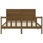 vidaXL Giroletto con Testiera Miele 5FT King Size in Legno Massello vidaXL Giroletto con Testiera Miele 5FT King Size in Legno Massello