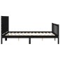 vidaXL Giroletto con Testiera Nero 5FT King Size in Legno Massello