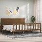 vidaXL Giroletto con Testiera Miele 6FT Super King in Legno Massello vidaXL Giroletto con Testiera Miele 6FT Super King in Legno Massello