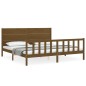vidaXL Giroletto con Testiera Miele 6FT Super King in Legno Massello vidaXL Giroletto con Testiera Miele 6FT Super King in Legno Massello